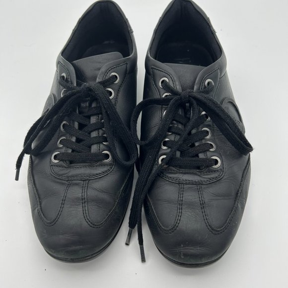 Versace Collection Black Leather Medusa Logo Shoes - Picture 3 of 12